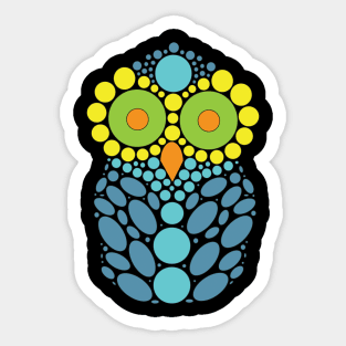 Multicoloured Owl Sticker